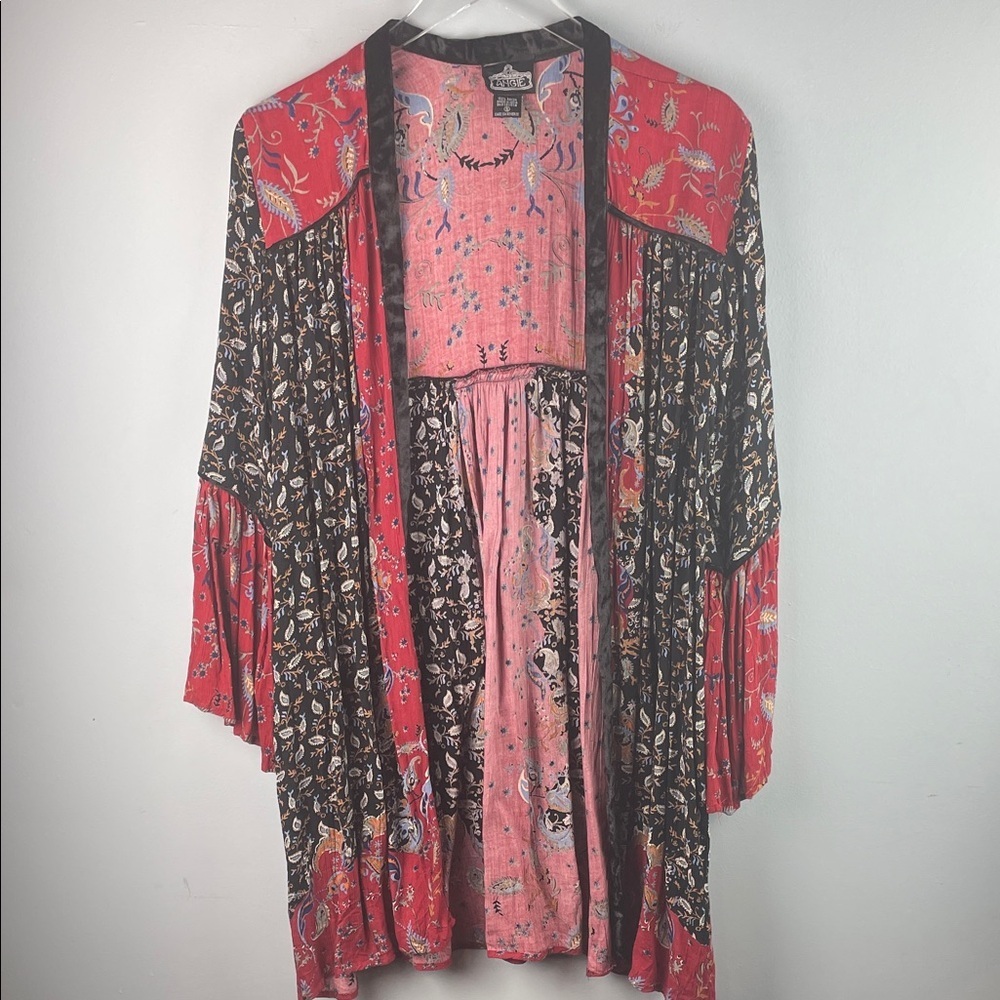 Angie Patchwork Floral Kimono Cardigan Size S